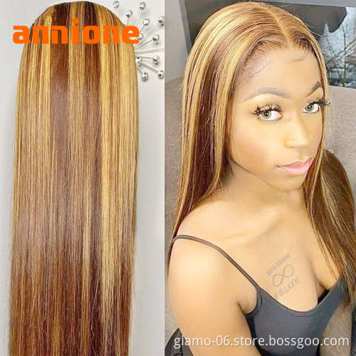 26 inch ombre  Virgin  Human Hair Lace Front Wigs,Cheap Wholesale Natural Human Hair Wigs For Black Women,Hd Lace Frontal Wig